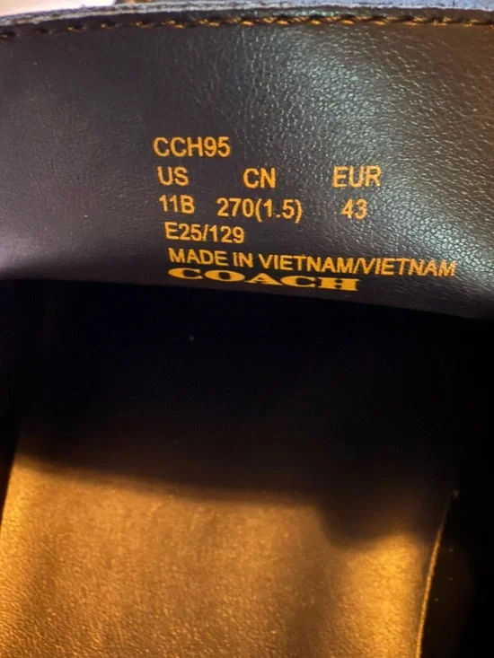 Coach Ruthie Black Leather Platform Loafers 43 (11B) - Picture 5 of 5